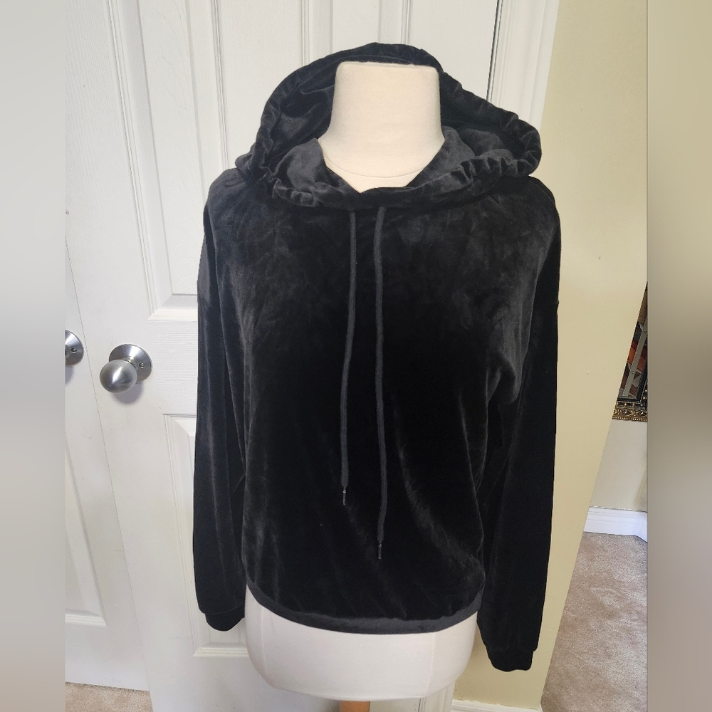 3/$50 Urban Nation Black Velour Hoodie